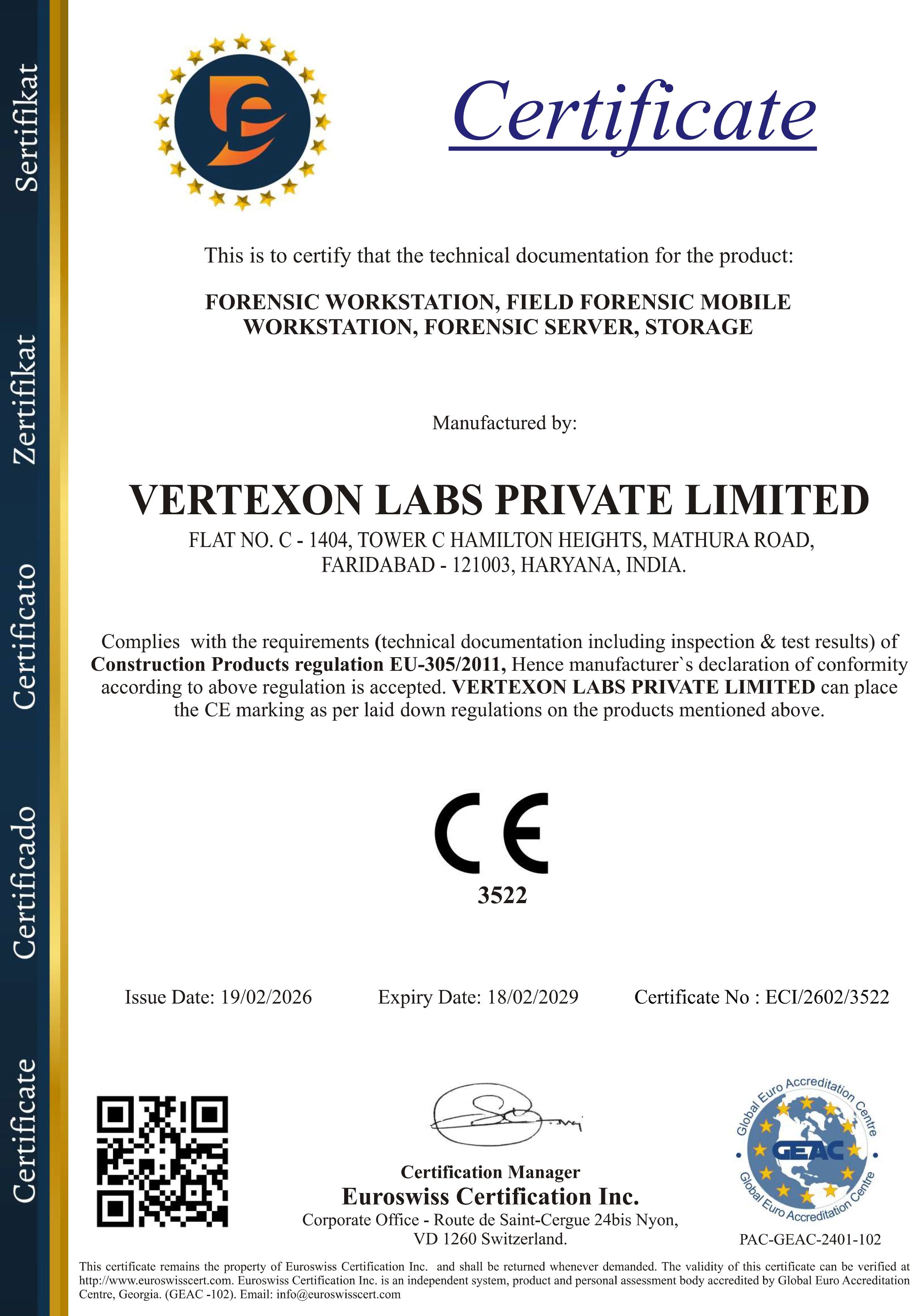 CE Certificate
